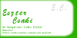 eszter csaki business card