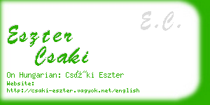 eszter csaki business card